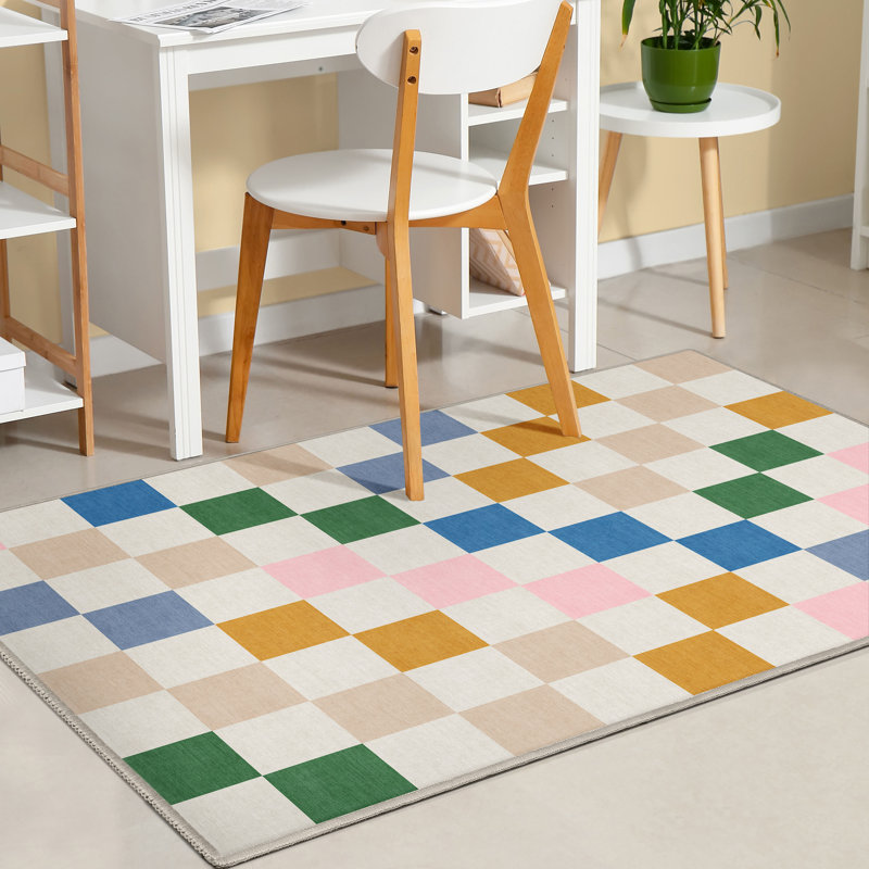 Kehr Geometric Blocks Multi Color Rug, Rectangle 3'3" x 5'