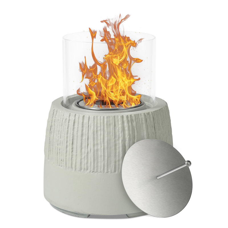 Mgo Ethanol Tabletop Fireplace with Flame Guard