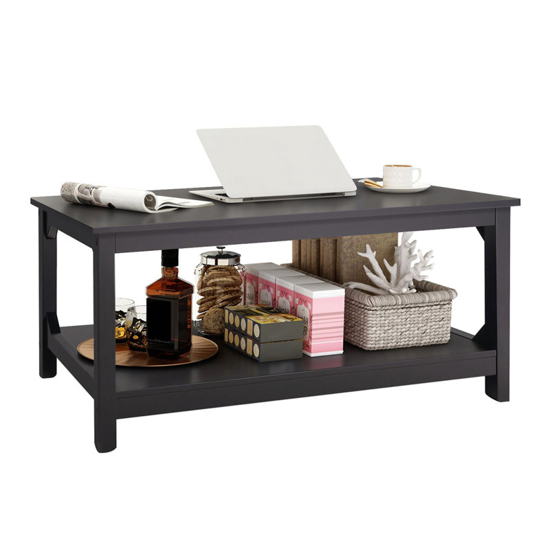 Raaga Coffee Table, Black, 16.8" H x 31.5" W x 19.8" D