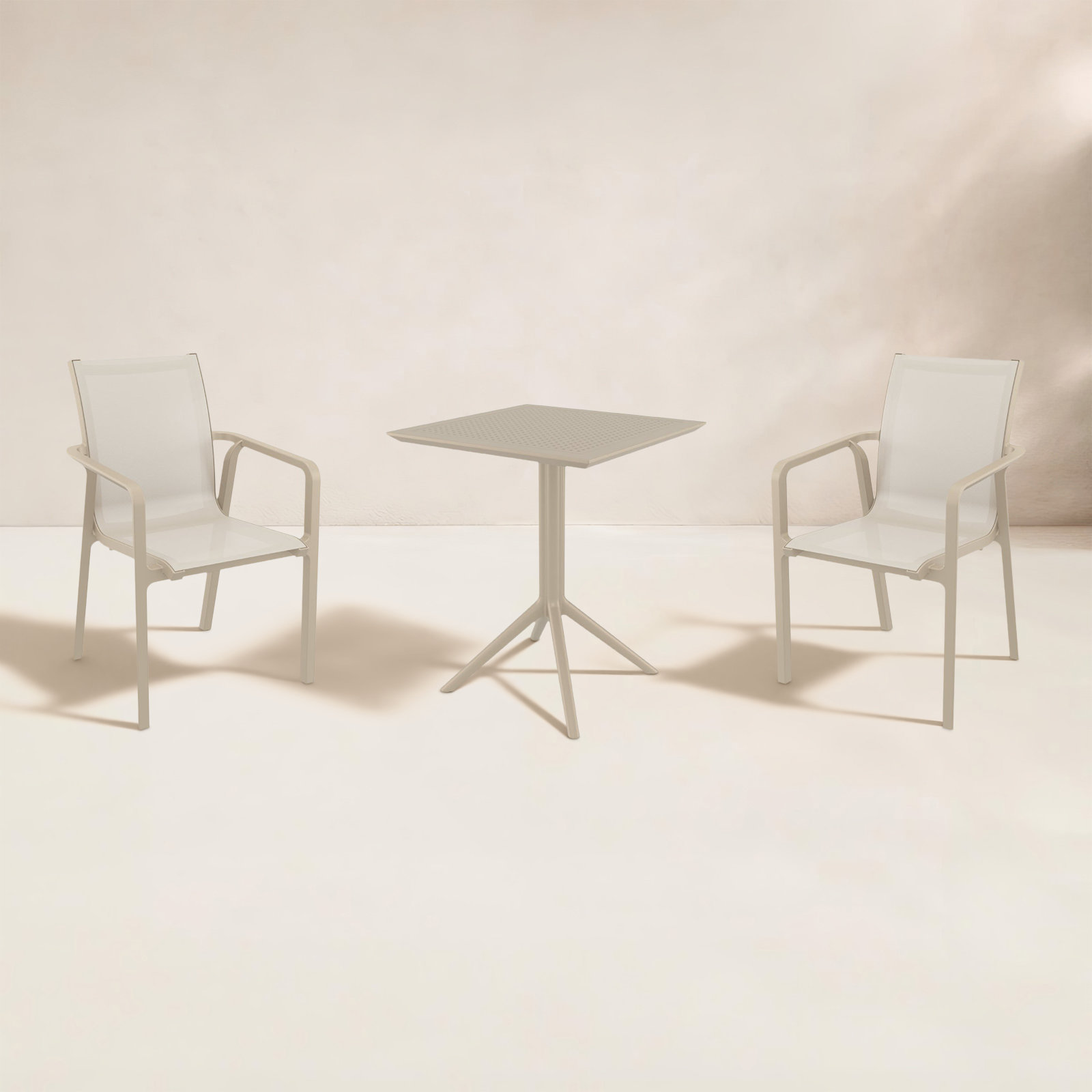 Farrah 24" Patio Bistro Set, Taupe