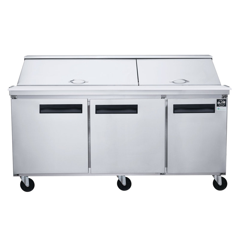 72.25" Stainless Steel 3-Door Commercial Food Prep Table