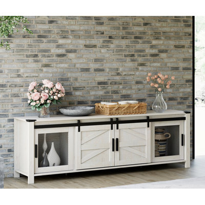 August GroveV Stand For 75 Inch, Black And Brown