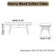 Table basse en bois de cerisier avec 2 tiroirs, table basse ovale en bois massif avec bords arrondis lisses, table de centre Mid-Century moderne pour le salon