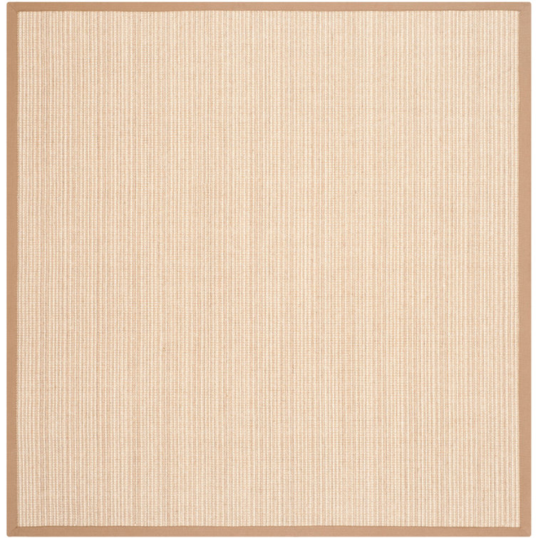 Nazım Natural Fiber Sisal With Latex Striped Rug