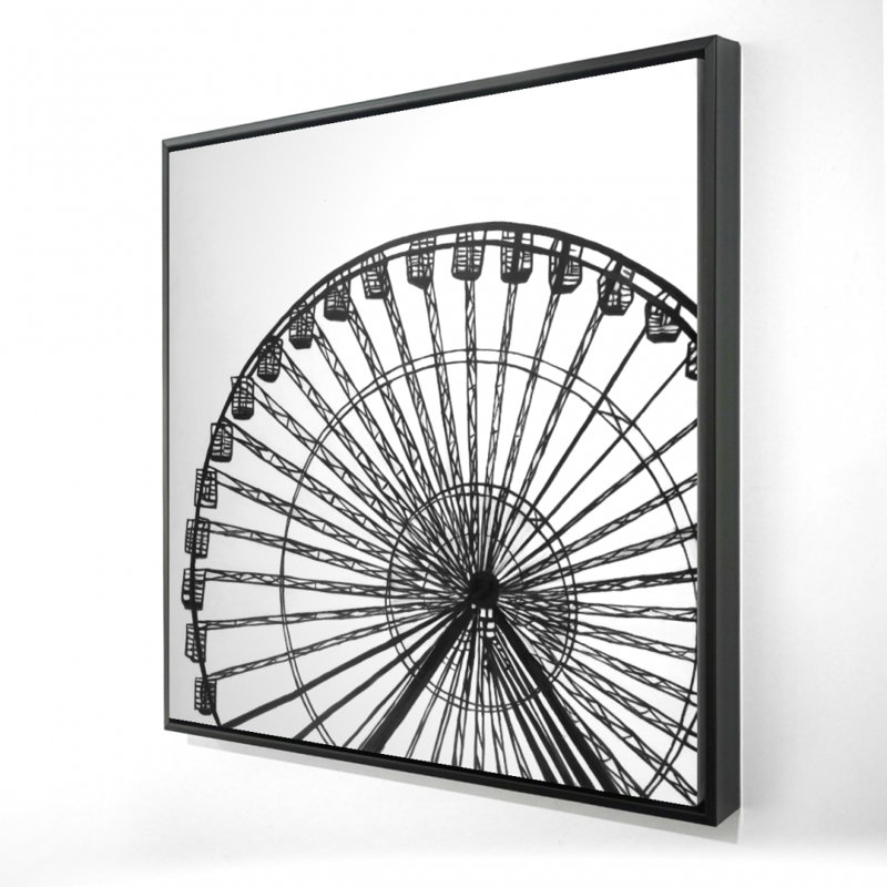 Impression sur grande roue monochrome sur toile, H 24 po x l 24 po