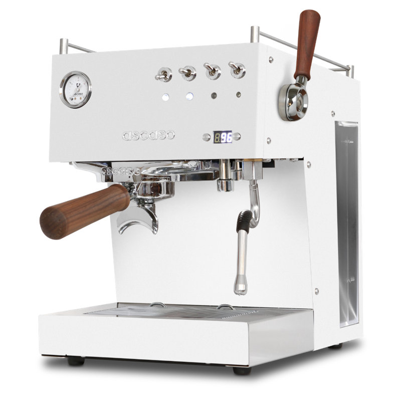 Machine à espresso à double foyer Verso de DUO Plus Ascasso, Blanc mat