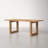 Eli Acacia Rectangular Solid Wood Top with Solid Wood Base Dining Table