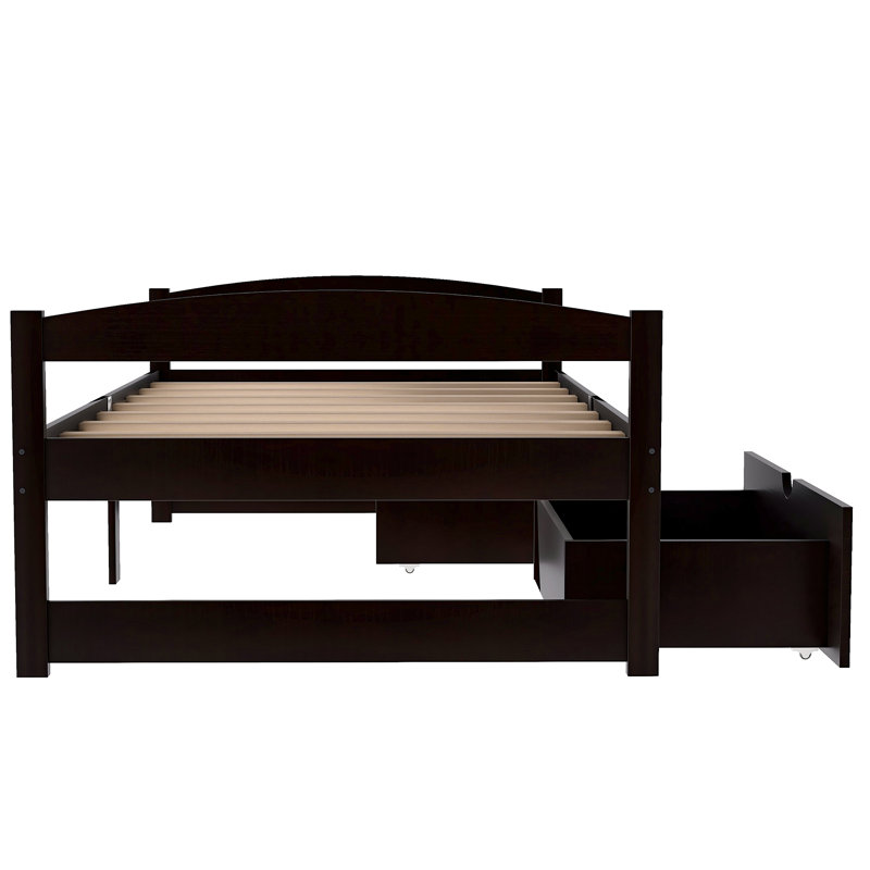 Slat Storage Bed, Espresso