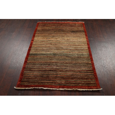 Rugsource One-of-a-Kind Hand-Knotted New Age 3'3" x 4'8" Wool Area Rug in Brown