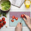 Planche à découper en verre trempé Ambesonne, buissons et champ de blé rose vif et blanc
