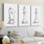 Chess Room Study I - Toile tendue avec châssis sur mesure - 3 pièces-133405505