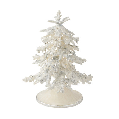 Flocked Enamel Christmas Tree