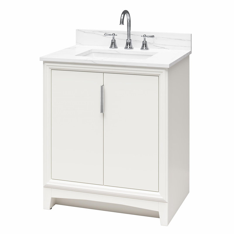 Meuble-lavabo avec lavabo 30 po Hannson, Blanc