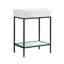 Pierre 24 Single, Freestanding, Open Shelf, Metal Frame Bathroom Vanity-59097697