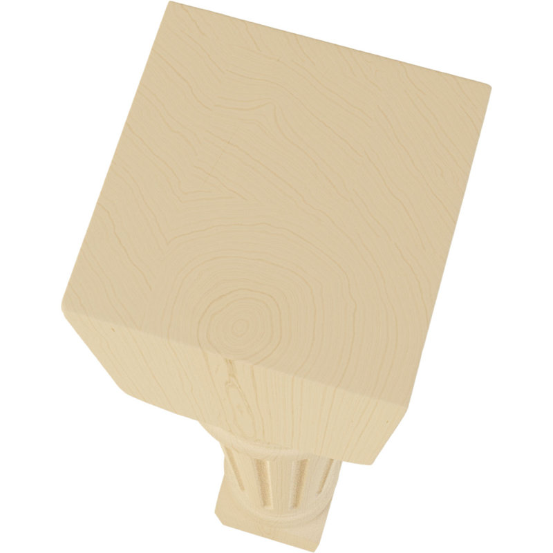 Alder Wood Fluted Cabinet Column, 35.5" Height
