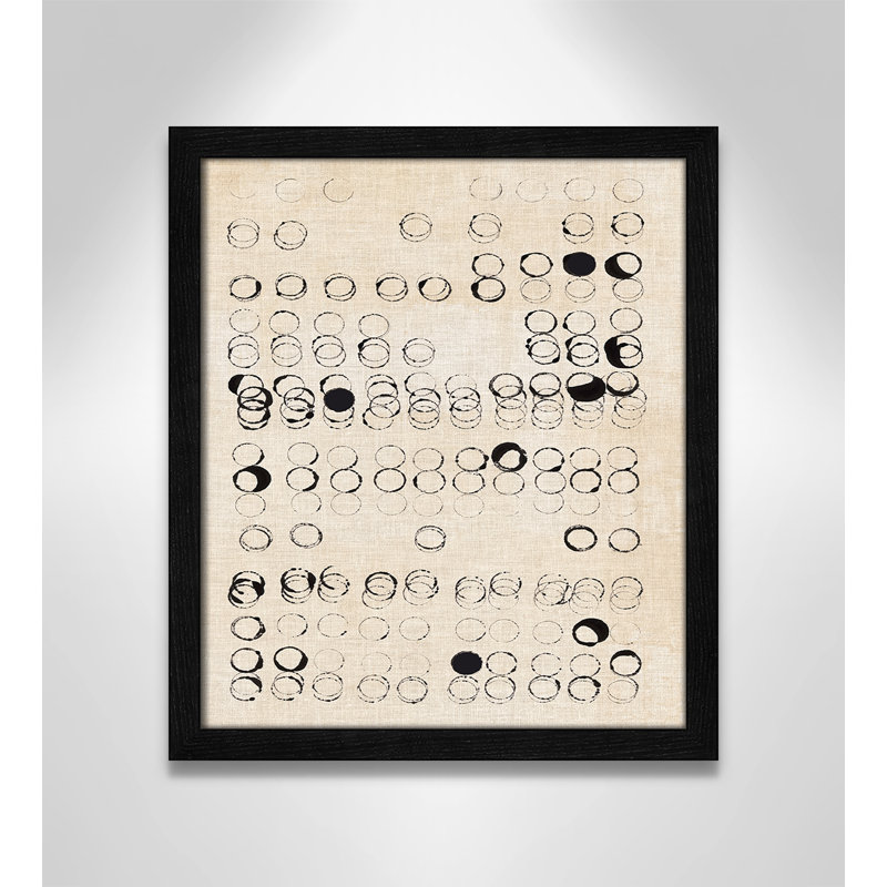 «Dots and Dots Print» par Casa Fine Arts, Impression encadrée noire sans passe-partout, H 15 po x l 13 po x P 0,75 po