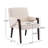 Vireo 6-Person Rubberwood Dining Table Set With Upholstered Chairs-128967553
