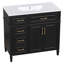 Meuble-lavabo 36 po avec lavabo, meuble-lavabo simple 4 tiroirs, 2 portes et tablette réglable-832343391