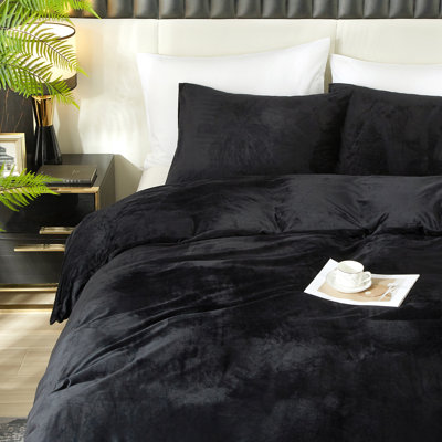 Velvet  Duvet Cover Set 3Pcs Luxury Comforter Cover