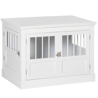 Table de bout avec cage triple pour chien PawHut