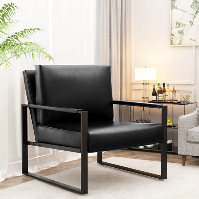 Fauteuil en similicuir de 22,8 po de large Pagnano