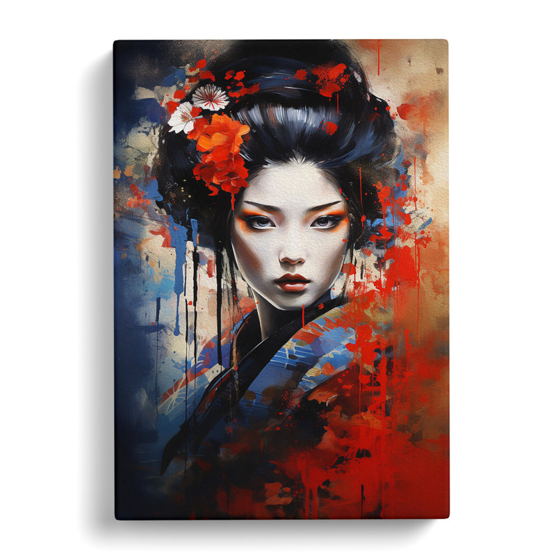 Geisha Abstract - Print, 60cm H x 40cm W x 3cm D