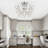 4-Light Modern Glam Metal & Crystal Flush Mount Ceiling Light
