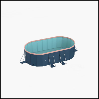 2.1M PVC Non-Inflatable Folding Pool, Summer Cooling & Bathing Pool For Outdoor Patio, Beach, Garden