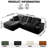 Boneless 109'' Oversized Boneless Sofa, Corduroy Modular Sectional Sofa With Chaise,No Assembly Required-407318881