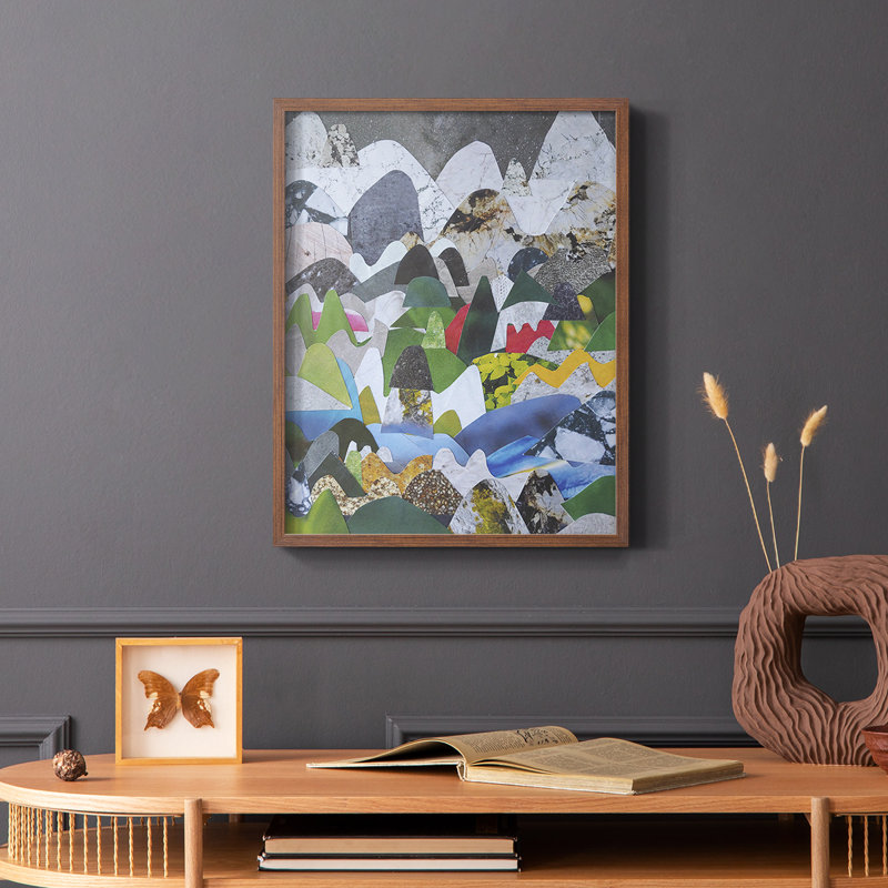 High Sierras Framed Print - Solid Wood, Brown, 10" H x 8" W