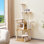 Grande maisonnette pour chat à plusieurs niveaux avec tour pour chat 68,9 po