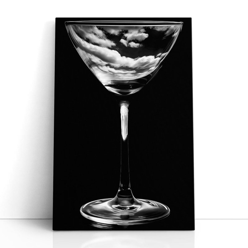 Intérieur noir et blanc - reproduction d'art sur toile, H 36 po x l 24 po