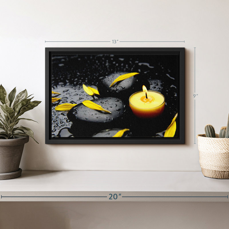 Impression sur toile Zen Dewy Candle, H 9 po x l 13 po