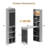 Wall Mounted Folding Desk with Storage, Chalkboard, Cork Board & Light – Space Saving Multi-Functional Home Office Desk-273044158