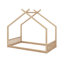 Lit de maison de style Montessori pour enfants, cadre de lit au sol avec tête et pied de lit-1410346781-1410346780