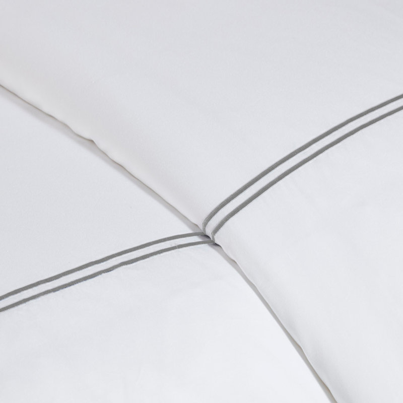 Ensemble d'édredon 100% satin de coton brodé