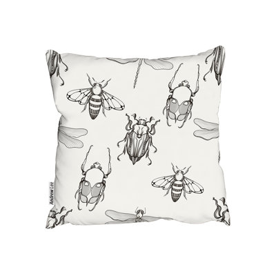 Sketch of Scarab Beetle Cushion Cover