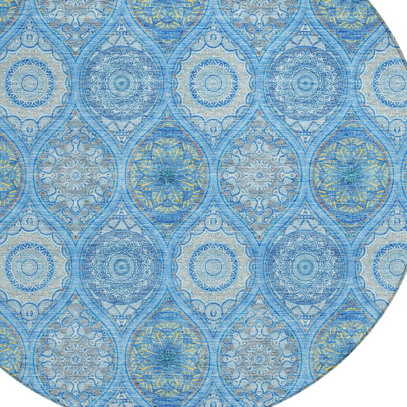 Tapis intérieur lavable 8 pi Denim Blue Sky