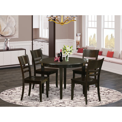 Toothman Rubberwood Solid Wood Dining Set by Winston Porter