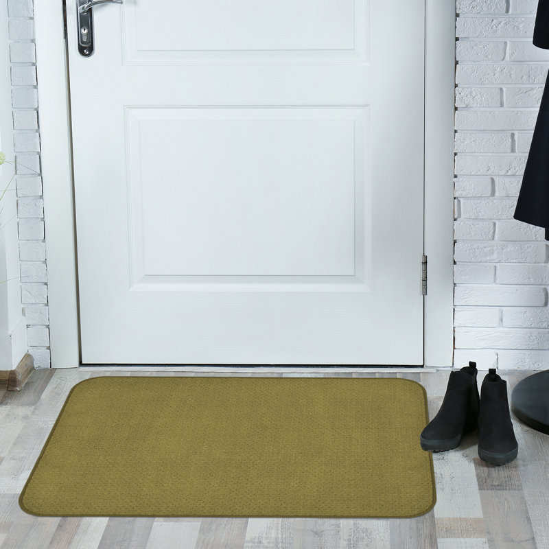 Skid-Resistant Carpet Runner - Olive Green - Many Other Sizes To Choose From, Rectangle 2' x 3'