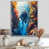 Toile argentée avec cadre flottant