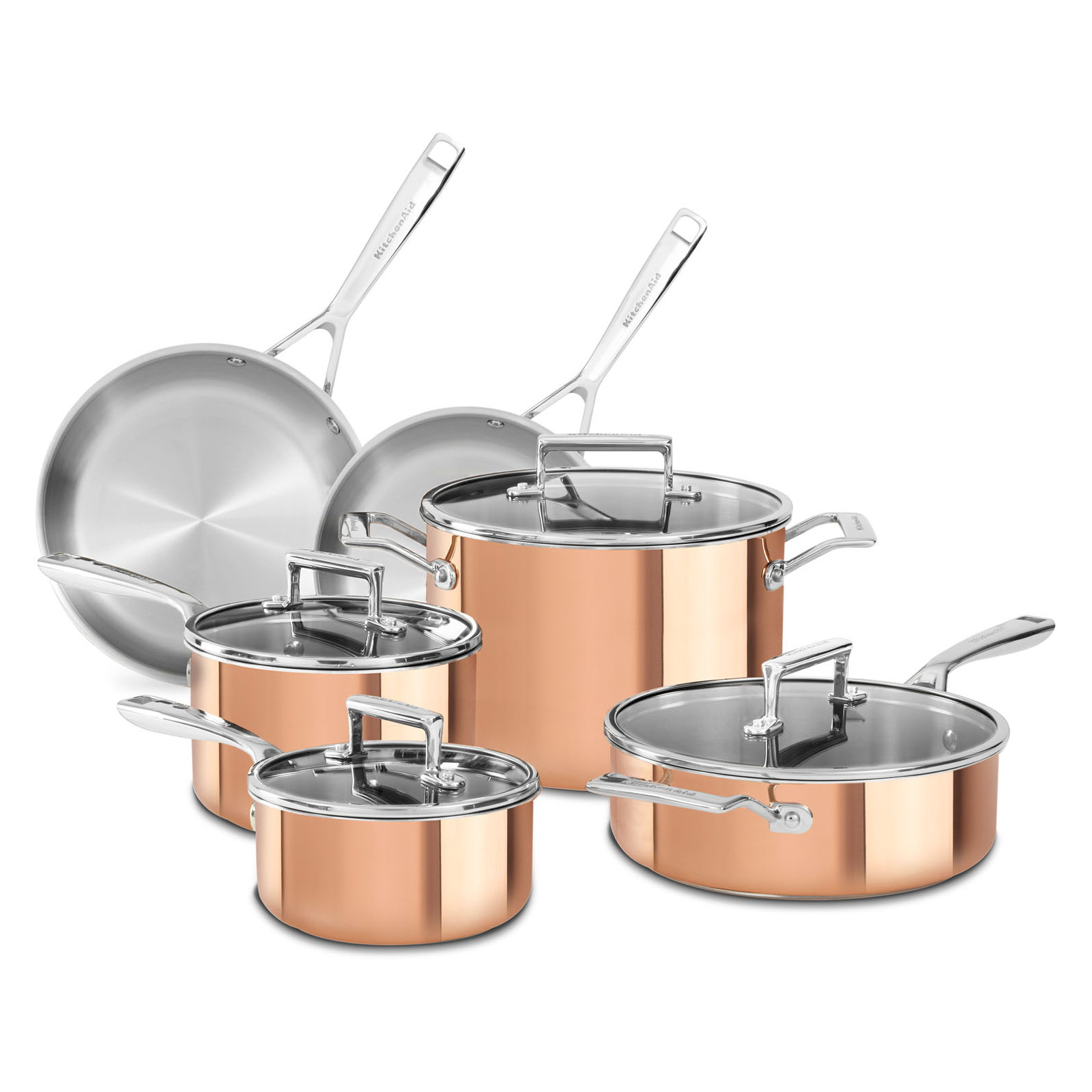KitchenAid® Tri-Ply Stainless Steel 10-Piece Set, Copper