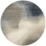 Abstract Area Rug in Beige/Gray/Ivory