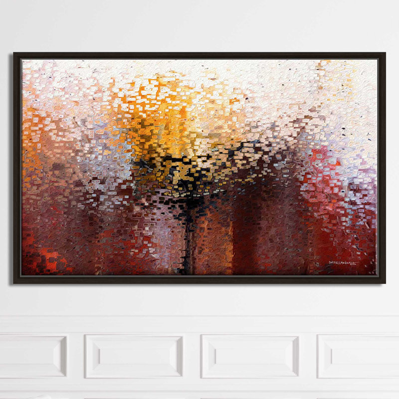 «A Stronghold, Nahum 1: 7» par Mark Lawrence, reproduction d'art, Cadre flottant espresso, H 39,5 po x l 63,5 po x P 2 po