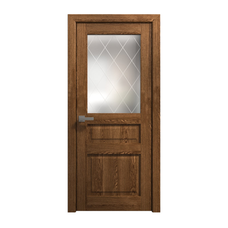 Porte intérieure intérieure | Ego 5011 | Poignée simple à panneau régulier | Portes de salle de bain modernes, Chêne cognac