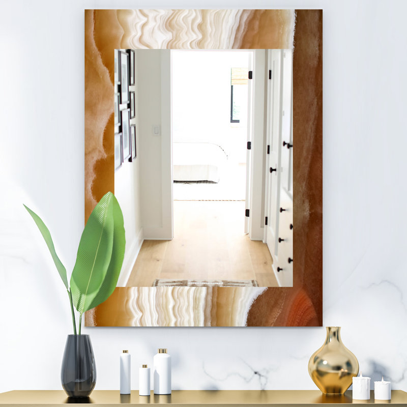 Miroir mural en marbre geode 3 traditionnels, H 39,4 po x l 29,5 po