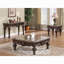 Table de bout traditionnelle en bois massif avec plateau en marbre, table d'appoint sculptée à la main