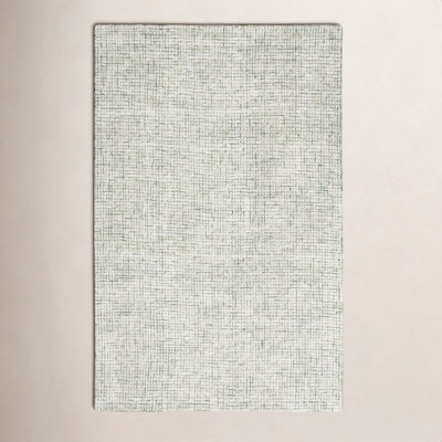 Rowe Ivory Green Hand-Tufted Abstract Rug