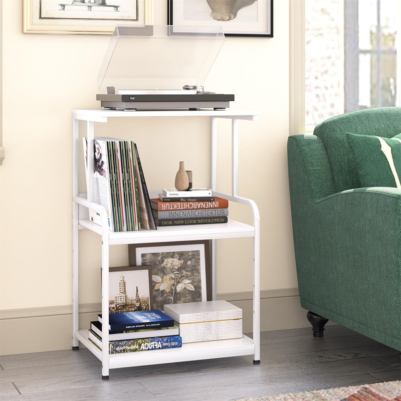 Cecilwood 30'' H Printer Stand with Wheels, 30.98" H x 19.88" W x 15.75" D, White