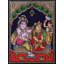 Déesses Radharani avec le dieu Krishna Tanjore | Couleurs traditionnelles avec or 24 carats | Avec cadre